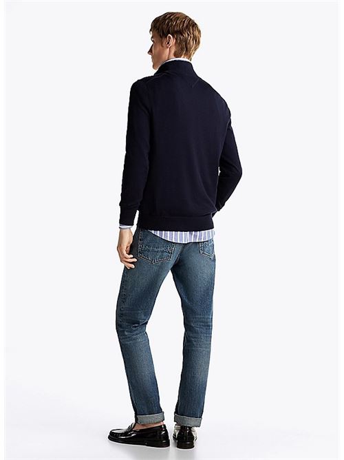 Mock neck sweater with half zip Tommy Hilfiger | MW0MW37331DW5.DW5